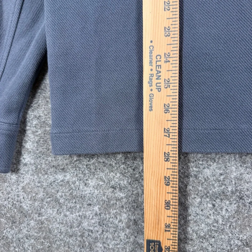 Banana Republic Mens M Blue Snap Front Shirt Jacket Overshirt Utility Pockets